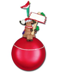 CL144: MOOSE W/ SIGN GLASS BALL