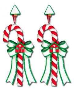 CL279: House w/ Door Candy Cane
