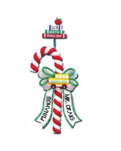 CL288: SCHOOL BUS CANDY CANE