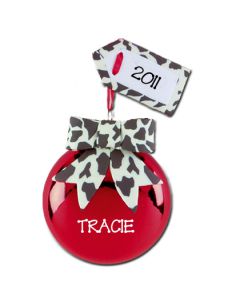 CL401G: Animal Print Glass Ball - Giraffe