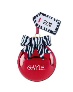 CL401Z: Animal Print Glass Ball - Zebra