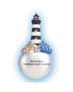 CL505: MORRIS ISLAND LIGHTHOUSE GLASS BALL