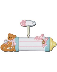 KK194G: BABY BOTTLE & GIRL BEAR
