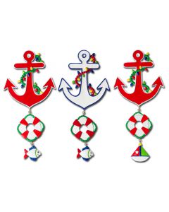 NT161: Anchor/Life Preserver/Fish & Sailboat
