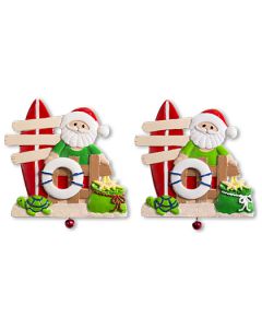 NT198: Beach Santa w/ Surfboard Signs