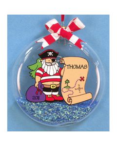 SB307: PIRATE MAP GLASS BALL