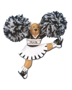 SP123BK: KICKING CHEERLEADER - BLACK