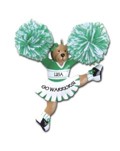 SP123G: KICKING CHEERLEADER - GREEN