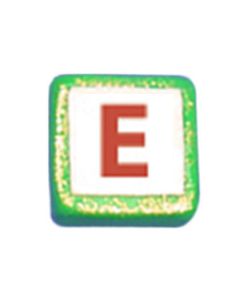 ST200E: STOCKING LETTER "E" BEAD