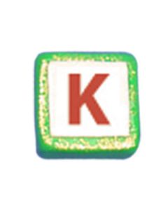 ST200K: STOCKING LETTER "K" BEAD