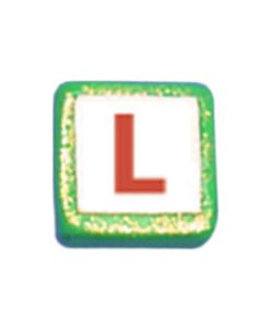 ST200L: STOCKING LETTER "L" BEAD