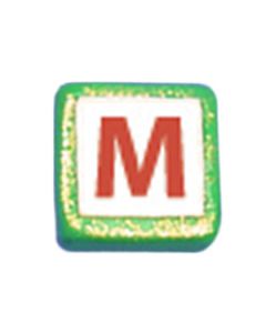 ST200M: STOCKING LETTER "M" BEAD