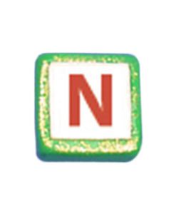 ST200N: STOCKING LETTER "N" BEAD