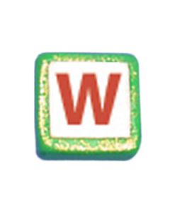 ST200W: STOCKING LETTER "W" BEAD