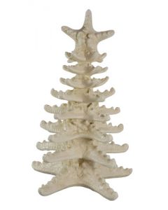 BOW144 STARFISH WHITE RESIN XMAS TREE