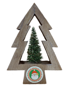 DEM104B TAN WOOD BOTTLE BRUSH TREE (*SHIPPING AND HANDLING INCLUDED*)