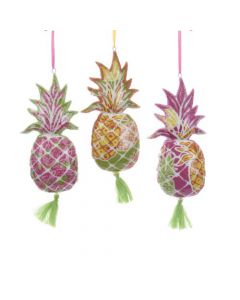 KSA257 Porcelain Pineapple w/Tropical Print