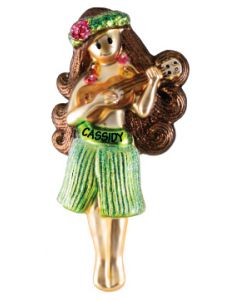 GLS202P:  Hula Girl w/ Ukulele - Pink