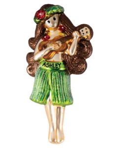 GLS202R:  Hula Girl w/Ukulele - Red