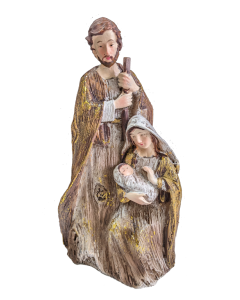 HAN108 STONE LOOK HOLY FAMILY