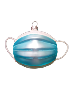 HZZ102: Glass Mask Ornament