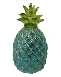 HZZ121B: Clear Glass Blue Pineapple
