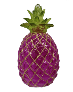 HZZ121P: Clear Glass Pink Pineapple