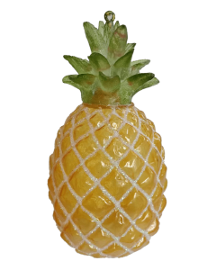 HZZ121Y: Clear Glass Yellow Pineapple
