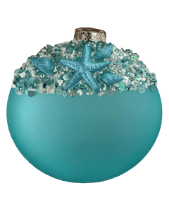 HZZ130A: Aqua Beach Disc Ornament