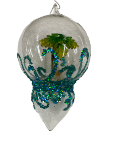 CFE108 PALM TREE FINIAL GLASS ORN