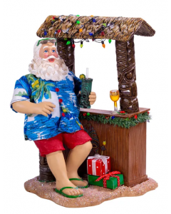KSA251 11" BCH SANTA at TIKI BAR (*SHIPPING & HANDLING INCLUDED*)