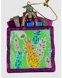 KSA267 GLS PINEAPPLE SHOPPING BAG