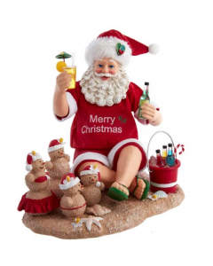 KSA389 SAND BEACH SANTA 8.5" (*SHIPPING & HANDLING INCLUDED*)