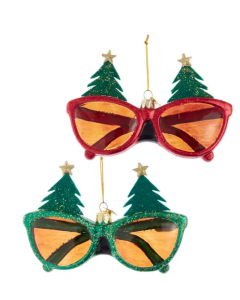 KSA428 XMAS TREE SUNGLASS GLS ORN