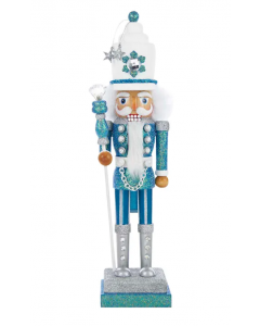 KSA442 NUTCRACKER 17" TURQ/WHT GLTR (*SHIPPING & HANDLING INCLUDED*)
