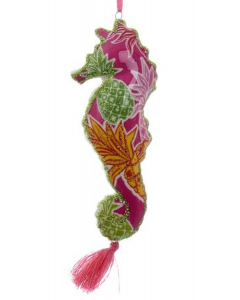 KSA288 Porcelain Seahorse w/Tropical Print