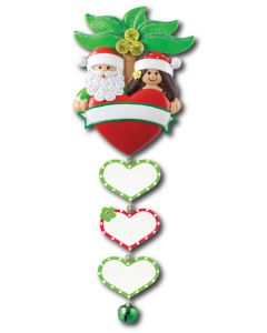 NT214 + LR226 (3): Tropical Couple w/Heart (Green Banner) + (3) Heart Components