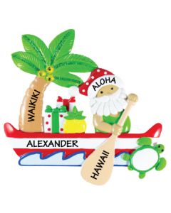 NT301:  Santa Canoe Paddler