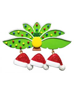NT333:  Palm Leaves Santa Hat 3