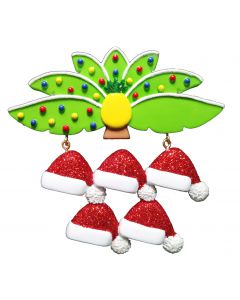 NT335:  Palm Leaves Santa Hats 5
