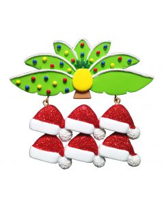 NT336:  Palm Leaves Santa Hats 6