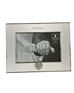 ROM220 7" MR & MRS FRAME w/HEART (*SHIPPING AND HANDLING INCLUDED*)