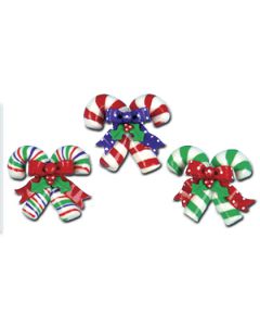 ST308: CANDY CANE STOCKING CHARM