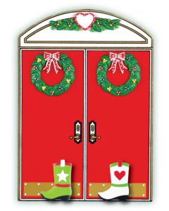 WA405 + WA210 (2): Christmas Double Doors + (2) Cowboy Boots