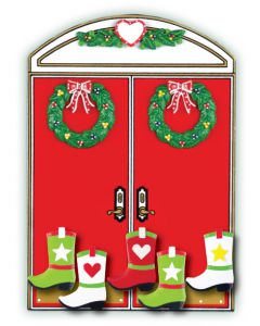 WA405 + WA210 (5): Christmas Double Doors + (5) Cowboy Boots