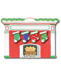 WA406 + WA301P (2) + WA301 (2) : Fireplace + (2) Stockings + (2) Pet Stockings