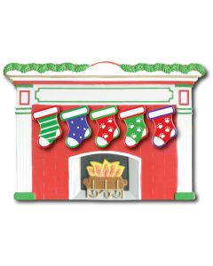 WA406 + WA301P (3) + WA301 (2) : Fireplace + (2) Stockings + (3) Pet Stockings